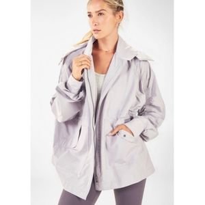 Fabletics Gray Lightweight Rain Jacket Size XL New With Tags NWT